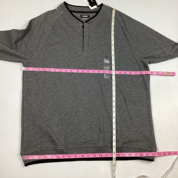Alfani Gray Quarter Snap Pullover Henley Long Sleeve Top NEW! - Picture 10 of 10
